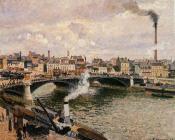 卡米耶 毕沙罗 : Morning, Overcast Day, Rouen